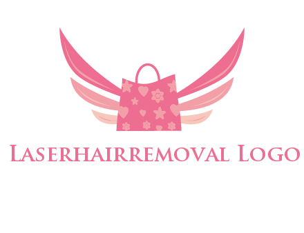 shopping bag with wings logo