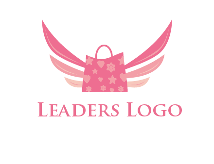 shopping bag with wings logo