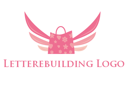 shopping bag with wings logo
