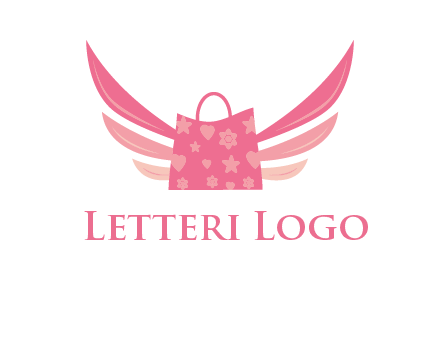 shopping bag with wings logo