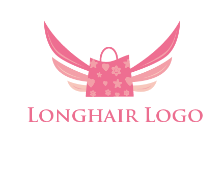 shopping bag with wings logo