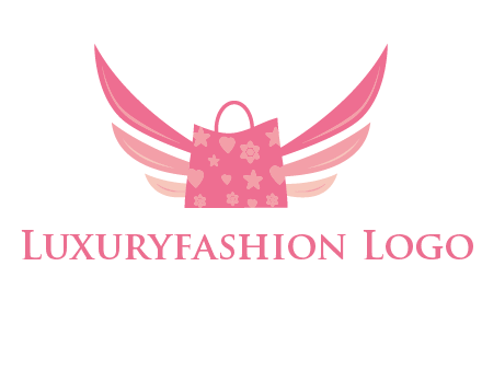 shopping bag with wings logo