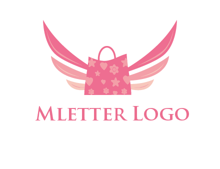 shopping bag with wings logo