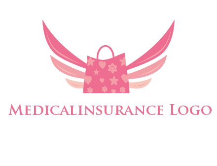 shopping bag with wings logo