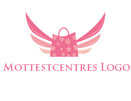 shopping bag with wings logo