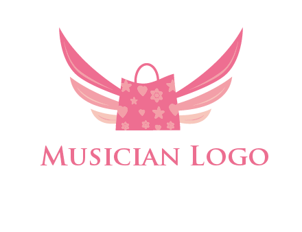 shopping bag with wings logo