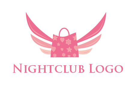shopping bag with wings logo