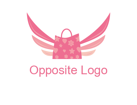 shopping bag with wings logo
