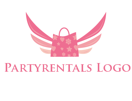 shopping bag with wings logo