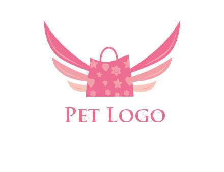 shopping bag with wings logo