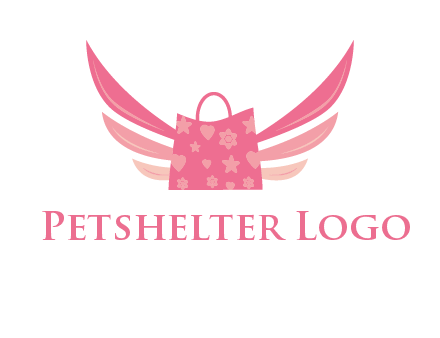 shopping bag with wings logo