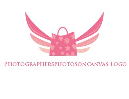 shopping bag with wings logo