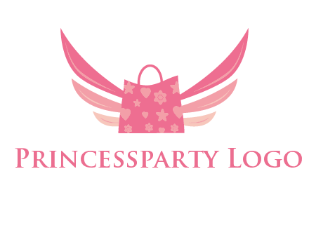 shopping bag with wings logo