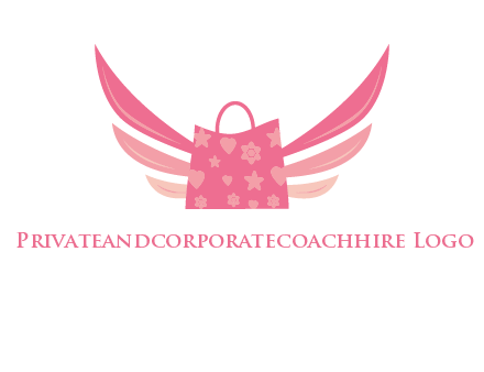 shopping bag with wings logo