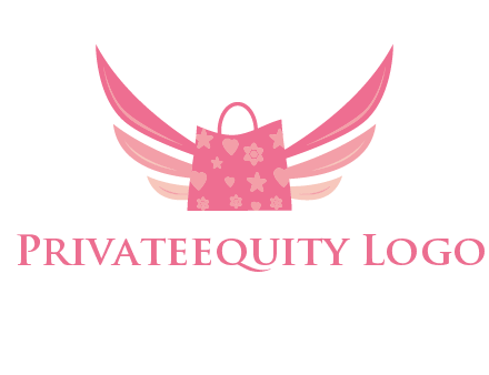 shopping bag with wings logo