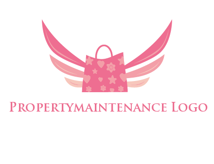 shopping bag with wings logo