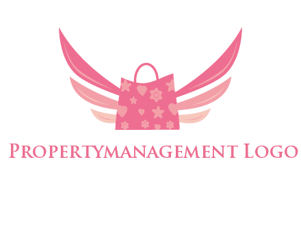 shopping bag with wings logo