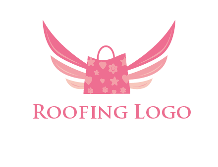 shopping bag with wings logo