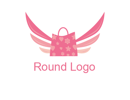 shopping bag with wings logo