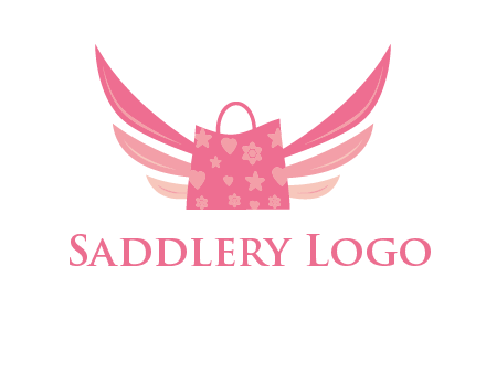 shopping bag with wings logo