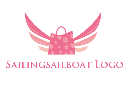 shopping bag with wings logo