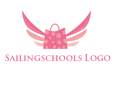 shopping bag with wings logo