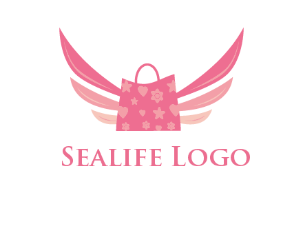 shopping bag with wings logo