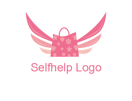 shopping bag with wings logo