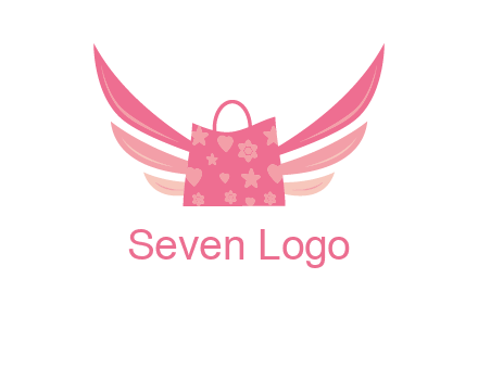 shopping bag with wings logo