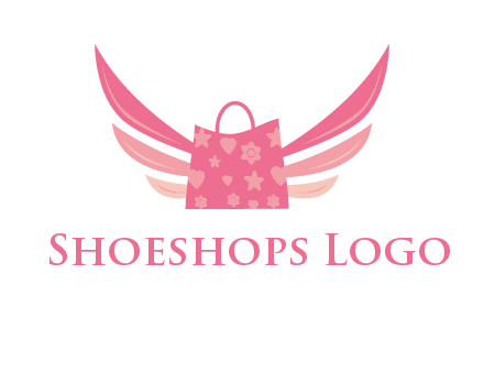 shopping bag with wings logo