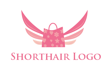 shopping bag with wings logo