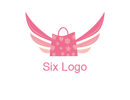 shopping bag with wings logo