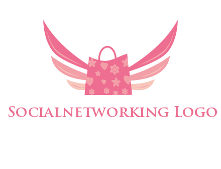 shopping bag with wings logo