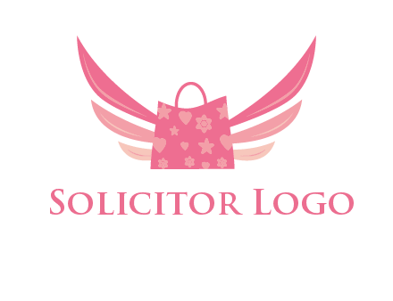 shopping bag with wings logo