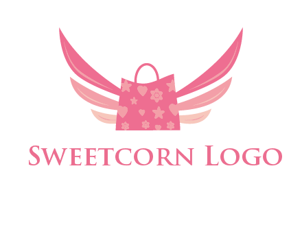 shopping bag with wings logo