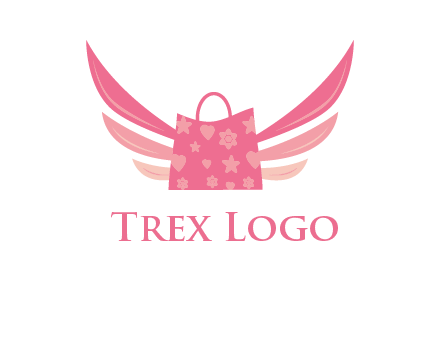 shopping bag with wings logo