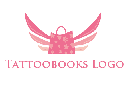 shopping bag with wings logo
