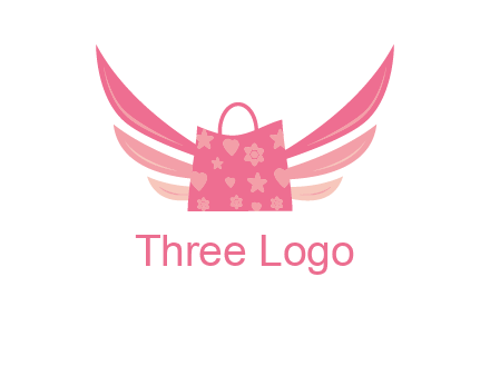 shopping bag with wings logo