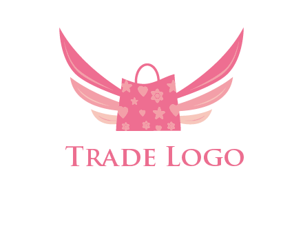 shopping bag with wings logo