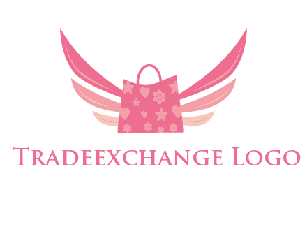 shopping bag with wings logo