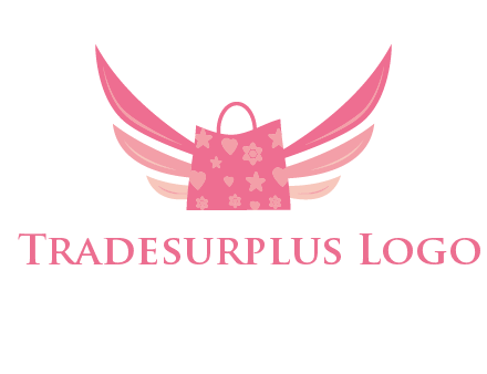 shopping bag with wings logo