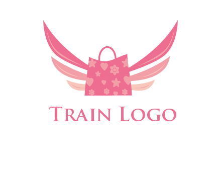 shopping bag with wings logo