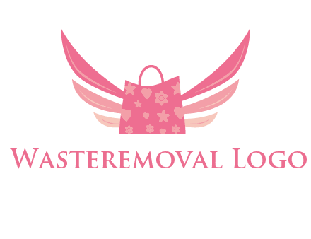 shopping bag with wings logo
