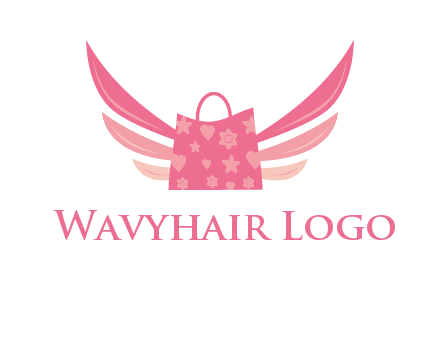 shopping bag with wings logo