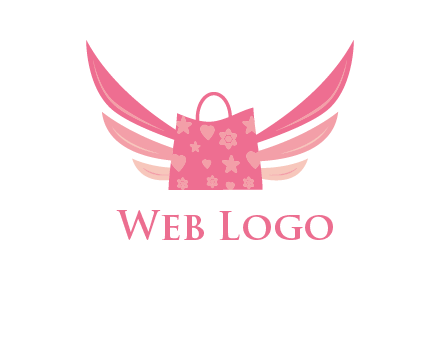 shopping bag with wings logo