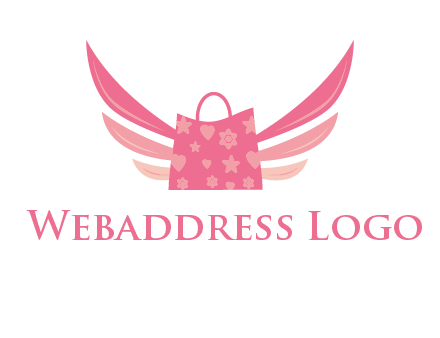 shopping bag with wings logo