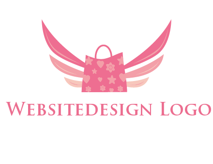 shopping bag with wings logo