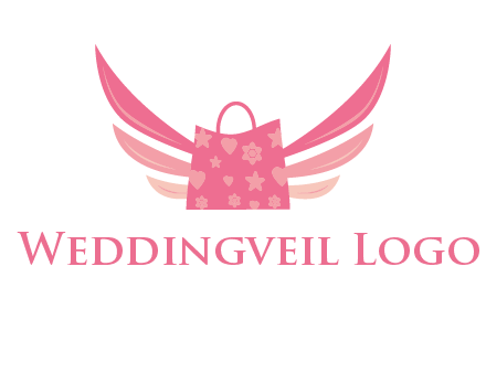 shopping bag with wings logo