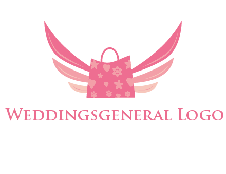 shopping bag with wings logo