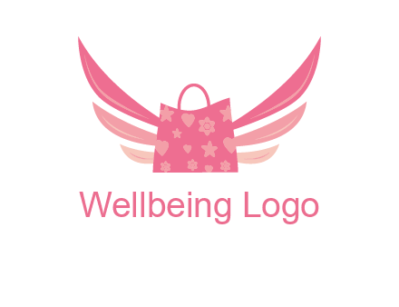 shopping bag with wings logo